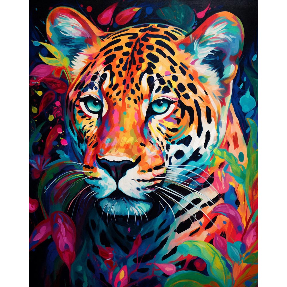 Diamond Painting - Colorful Abstract Leopard