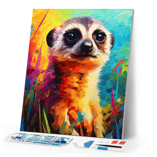 Diamond Painting - Colorful Abstract Meerkat