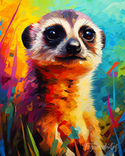 Load image into Gallery viewer, Diamond Painting - Colorful Abstract Meerkat