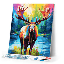 Load image into Gallery viewer, Diamond Painting - Colorful Abstract Moose