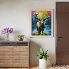 Load image into Gallery viewer, Diamond Painting - Colorful Abstract Moose