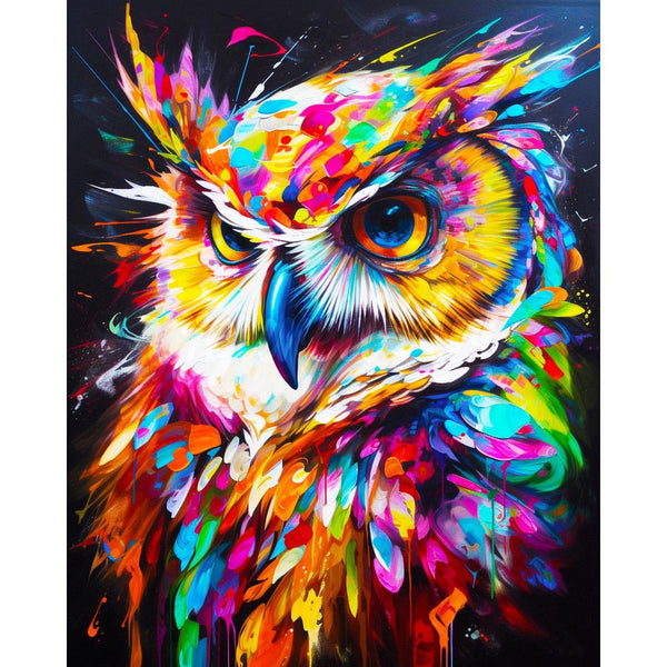 Diamond Painting - Colorful Abstract Owl