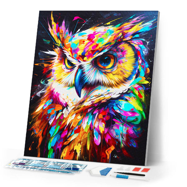 Diamond Painting - Colorful Abstract Owl