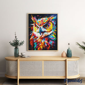 Diamond Painting - Colorful Abstract Owl