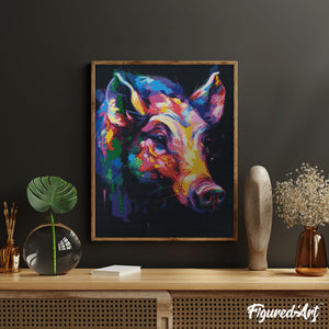 Diamond Painting - Colorful Abstract Wild boar