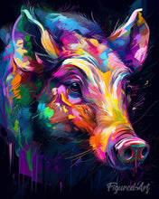Load image into Gallery viewer, Diamond Painting - Colorful Abstract Wild boar
