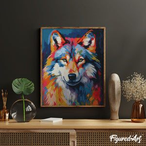 Diamond Painting - Colorful Abstract Wolf