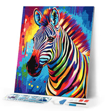 Load image into Gallery viewer, Diamond Painting - Colorful Abstract Zebra