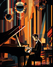 Load image into Gallery viewer, Diamond Painting - Art Deco Man playing Piano