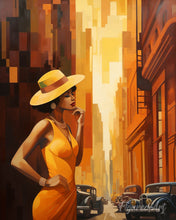 Load image into Gallery viewer, Diamond Painting - Art Deco Woman in Town