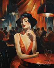 Load image into Gallery viewer, Diamond Painting - Art Deco Woman in a Club
