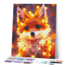 Load image into Gallery viewer, Diamond Painting - Little Fox with light bulbs