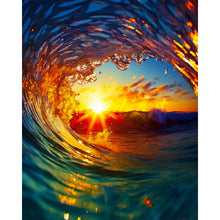 Load image into Gallery viewer, Diamond Painting - The Wave and Sunset