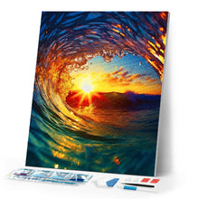 Load image into Gallery viewer, Diamond Painting - The Wave and Sunset