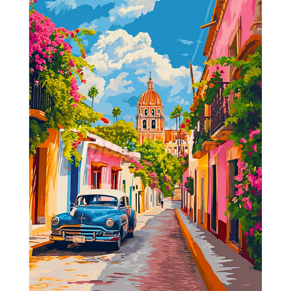 Diamond Painting - Classic Car in Mexico City