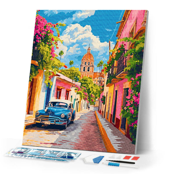 Diamond Painting - Classic Car in Mexico City