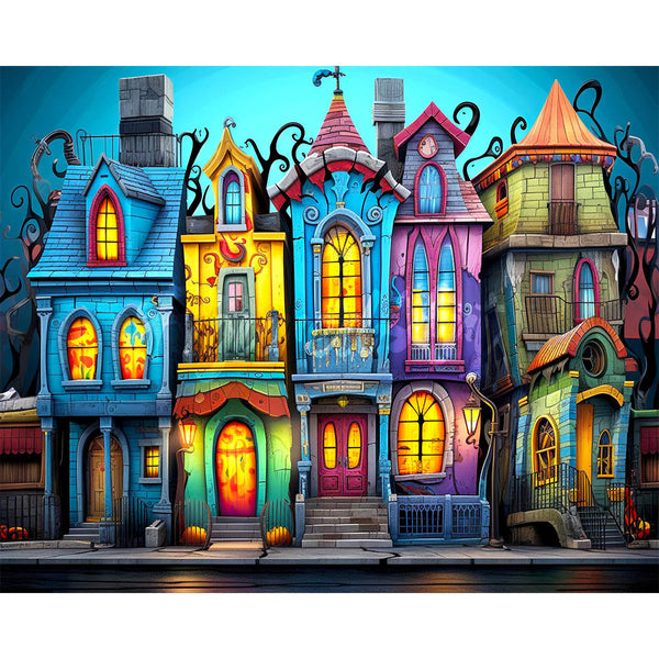 Diamond Painting - Colorful Gothic Houses