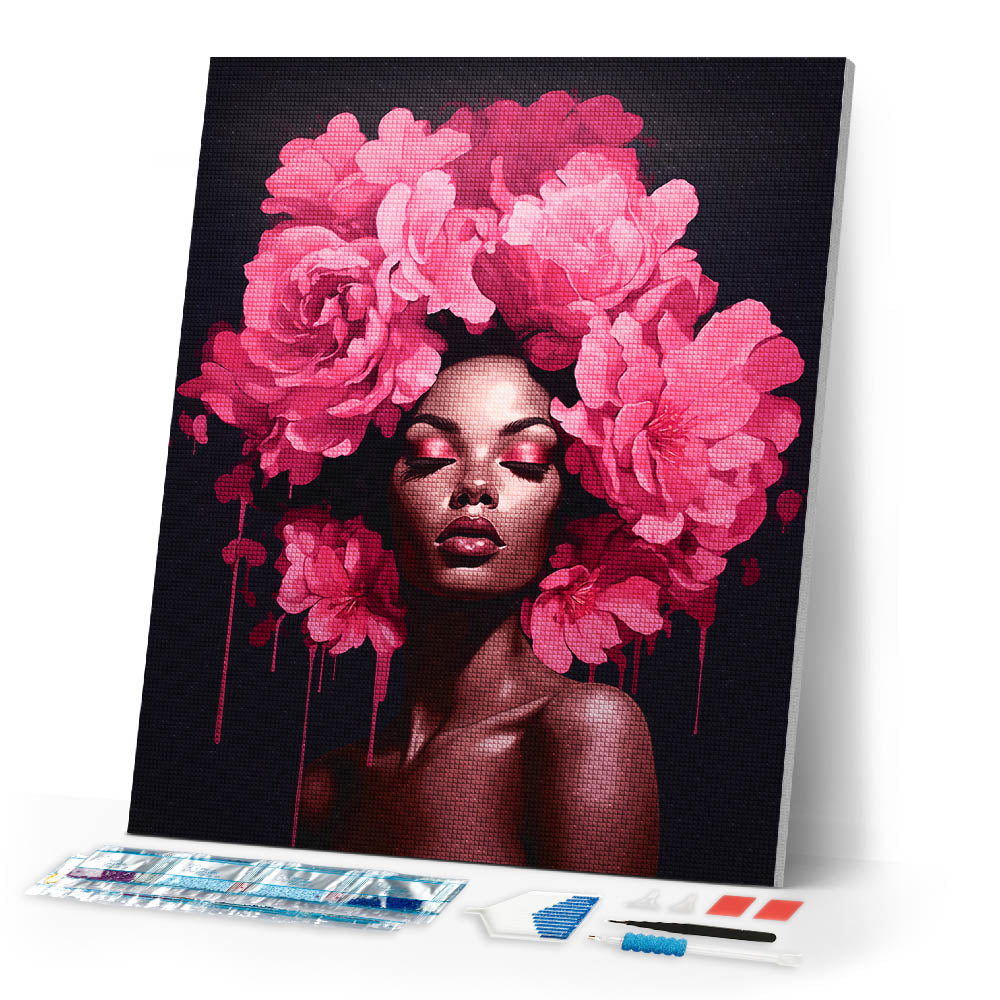 Diamond Painting - Peonies Hair Lady