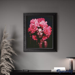 Diamond Painting - Peonies Hair Lady