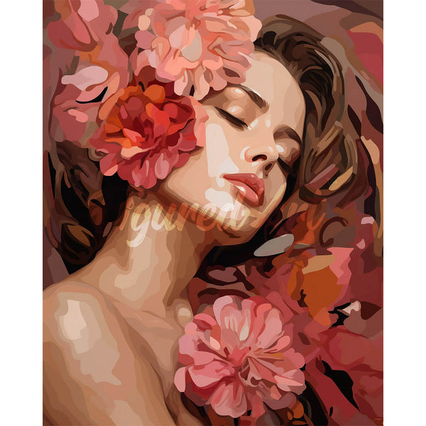 Diamond Painting - Camellias Sleeping Beauty