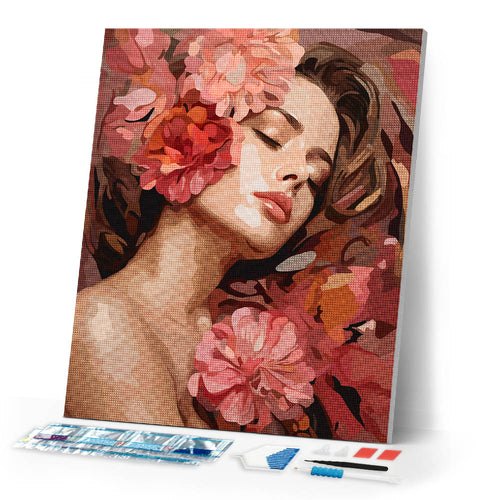 Diamond Painting - Camellias Sleeping Beauty