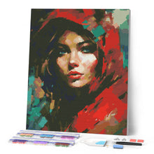 Load image into Gallery viewer, Diamond Painting - Woman in Red Scarf
