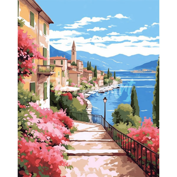 Diamond Painting - Lake Como in Bloom