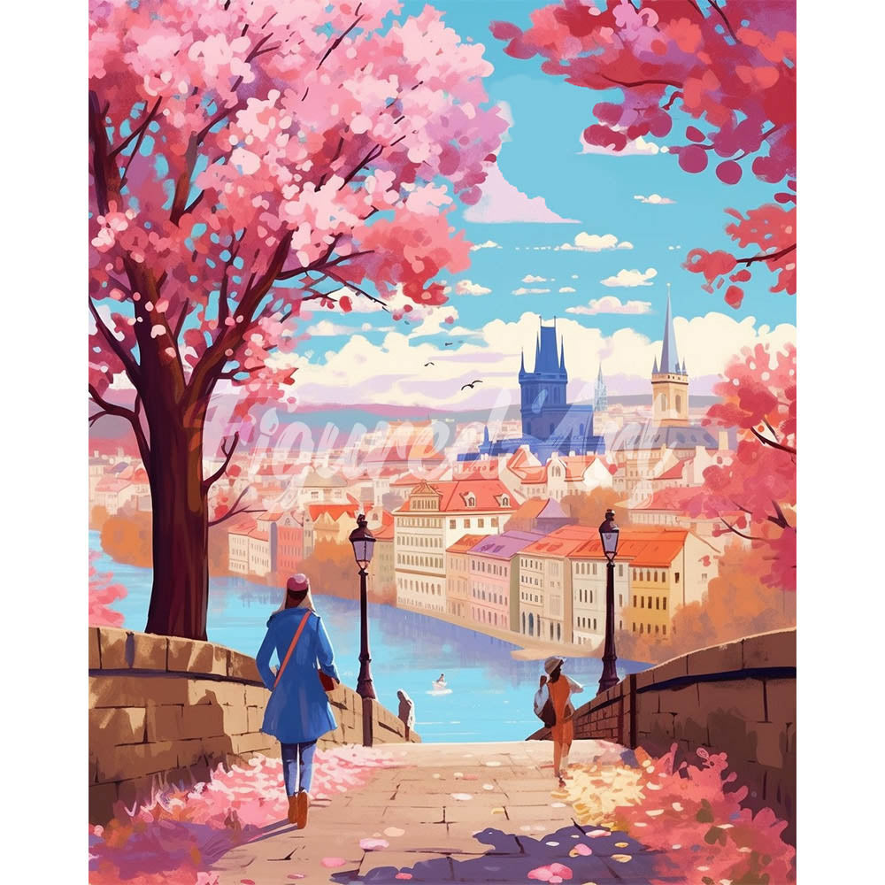 Diamond Painting - Prague in Bloom
