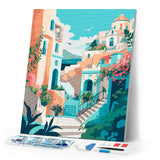 Diamond Painting - Santorini in Bloom