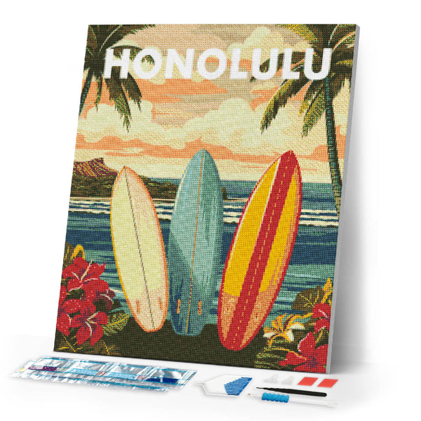 Diamond Painting - Travel Poster Honolulu
