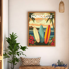 Load image into Gallery viewer, Diamond Painting - Travel Poster Honolulu