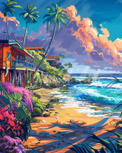 Load image into Gallery viewer, Diamond Painting - Beachside houses