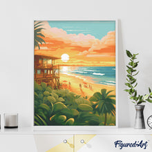 Load image into Gallery viewer, Diamond Painting - Beach Club at Sunset