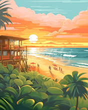 Load image into Gallery viewer, Diamond Painting - Beach Club at Sunset