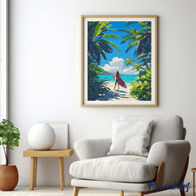 Load image into Gallery viewer, Diamond Painting - Tropical Surfing Paradise