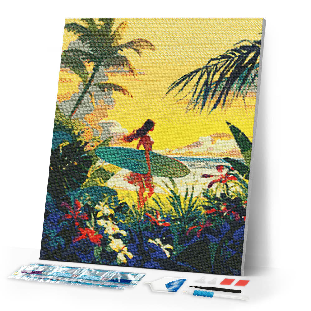 Diamond Painting - Surfer at Sunset