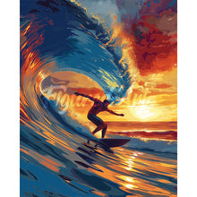 Load image into Gallery viewer, Diamond Painting - Big Wave Surfing