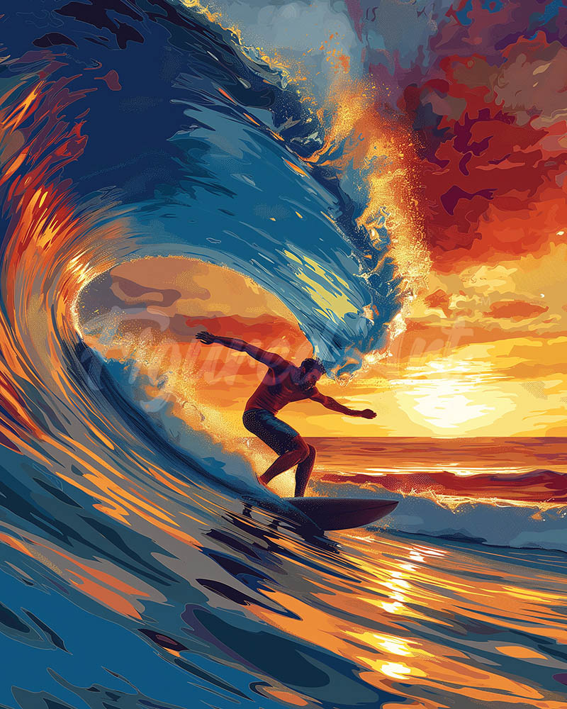 Diamond Painting - Big Wave Surfing