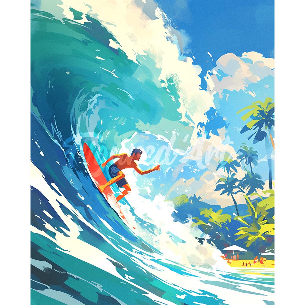 Diamond Painting - Surfing in Hawaii