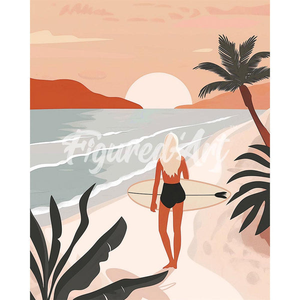 Diamond Painting - Sunset Beach Walk