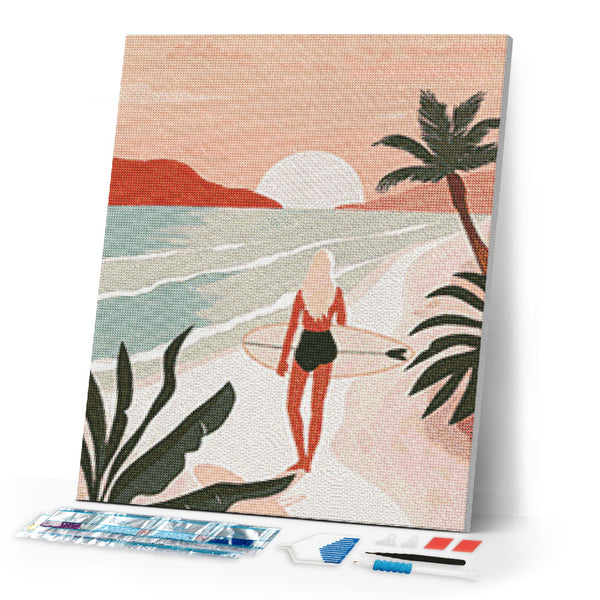 Diamond Painting - Sunset Beach Walk