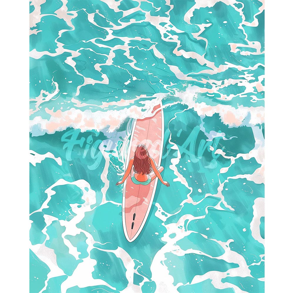 Diamond Painting - Girl Amidst the Waves