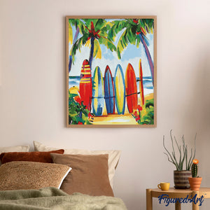 Diamond Painting - Colorful Surfboards