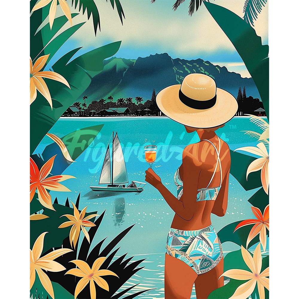 Diamond Painting - Lady and Ocean