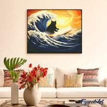 Load image into Gallery viewer, Diamond Painting - The Great Wave of the Black Cat