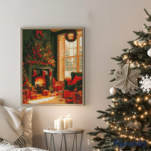 Load image into Gallery viewer, Diamond Painting - Festive Fireplace Scene