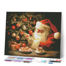 Load image into Gallery viewer, Diamond Painting - Jolly Santa's Evening canvas already framed