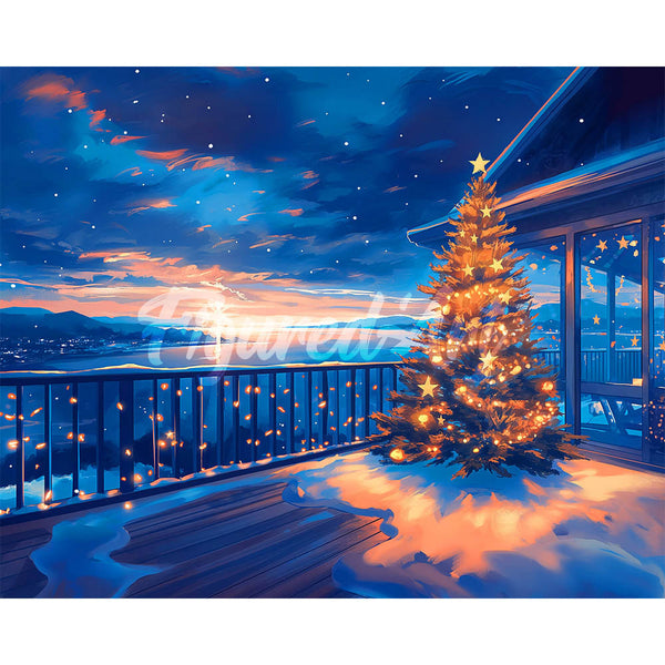 Diamond Painting - Twinkling Christmas Terrace