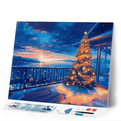 Diamond Painting - Twinkling Christmas Terrace