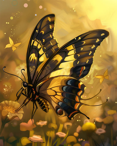 Diamond Painting - Illuminated Swallowtail